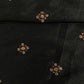 Black Sequins Thread Embroidery Russian Silk Fabric