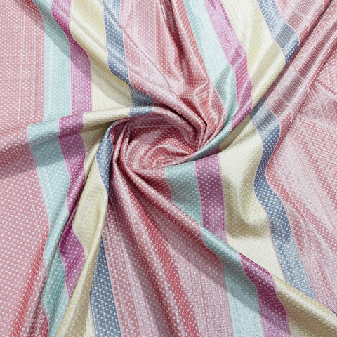 Pink Dobby Brocade Jacquard Fabric