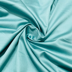 Turkish Blue Solid Cotton Satin Fabric - TradeUNO