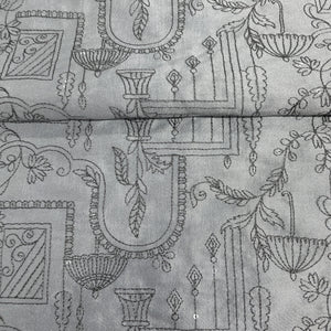 Baby Blue Traditional Embroidery Russian Silk