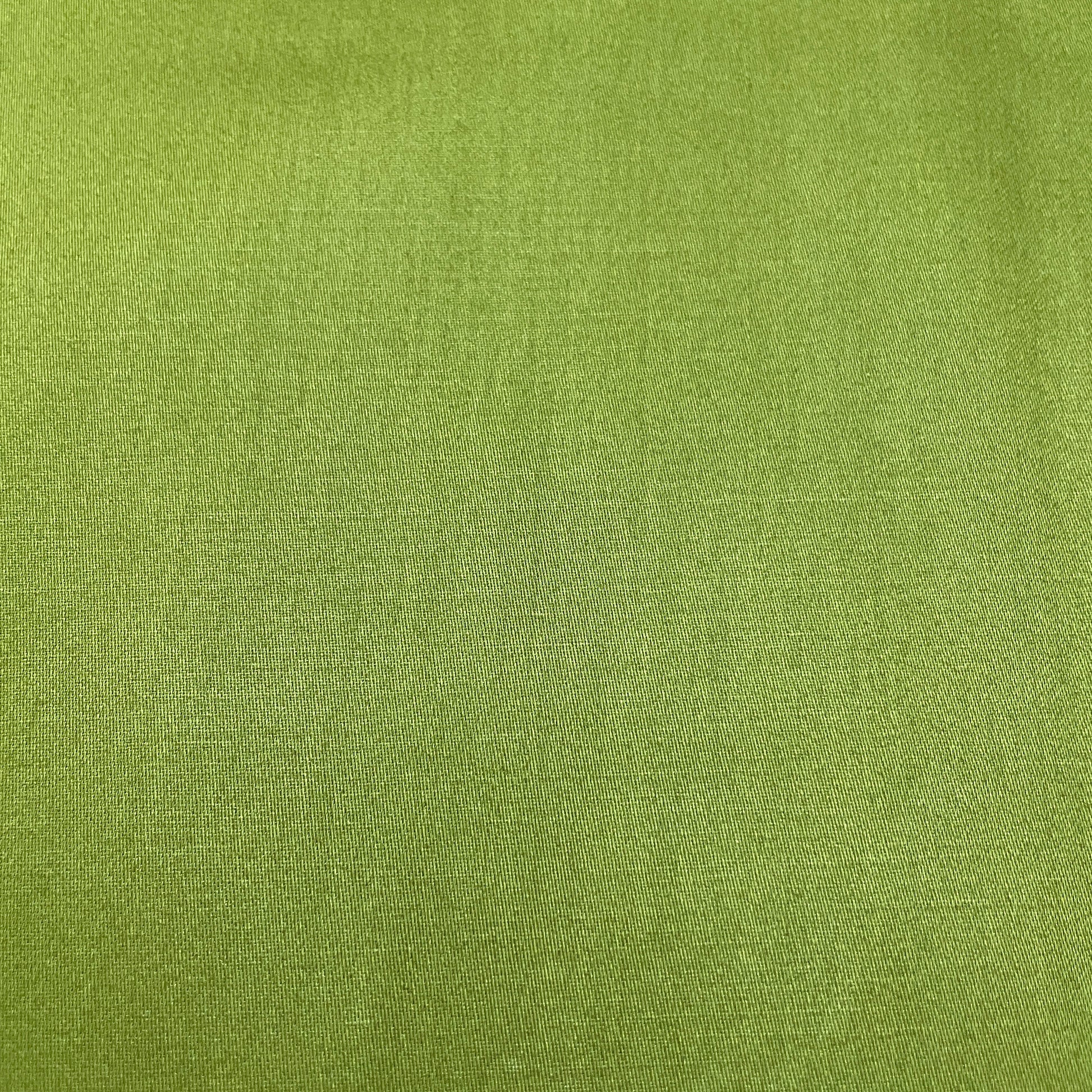 Olive Green Solid Cotton Satin Fabric - TradeUNO