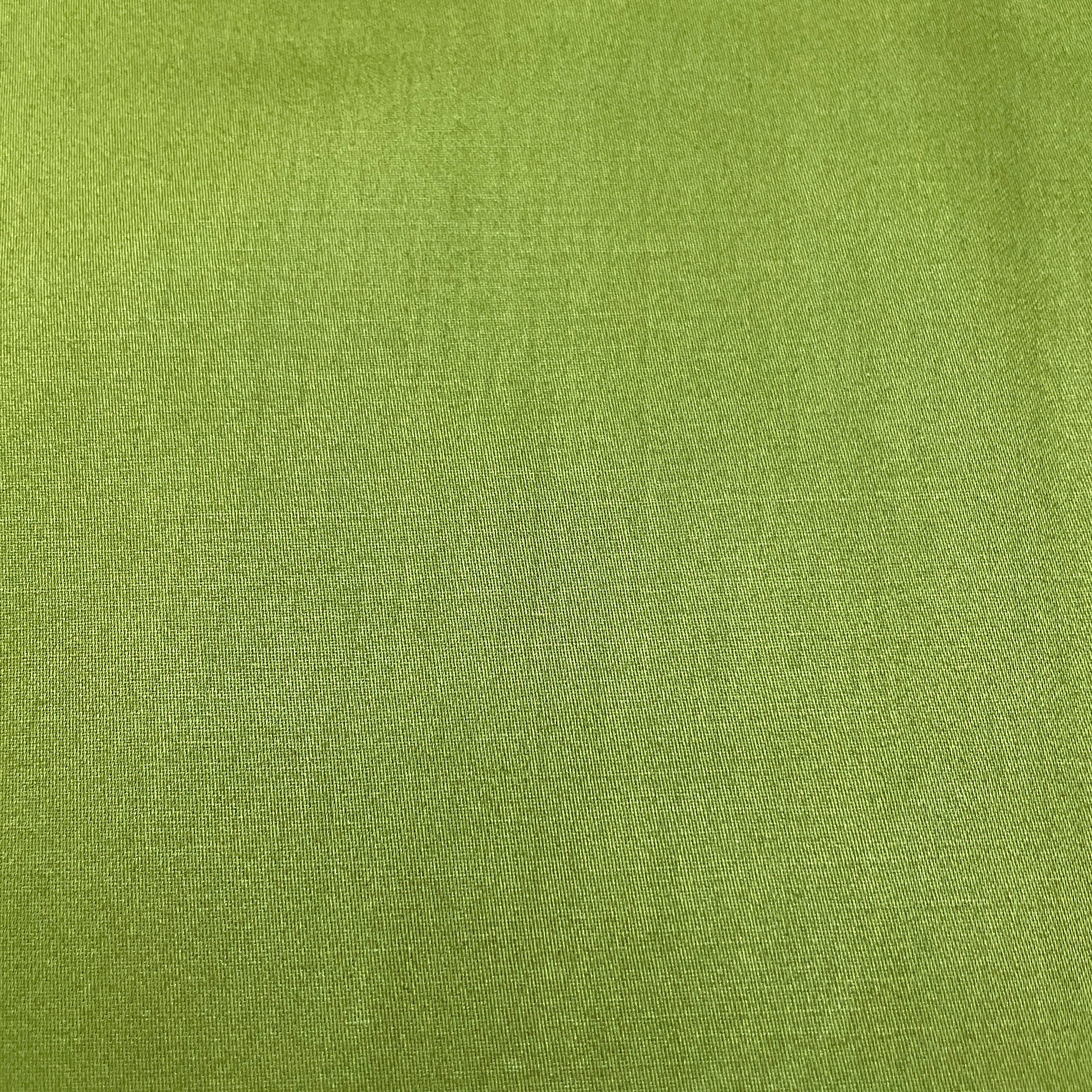 Olive Green Solid Cotton Satin Fabric - TradeUNO