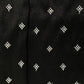 Black Thread Embroidery Russian Silk Fabric