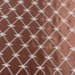 Brown Abstract Embroidery Russian Silk