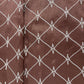 Brown Abstract Embroidery Russian Silk