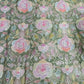Exclusive Green Cross Stich Sequence Embroidery Organza Fabric