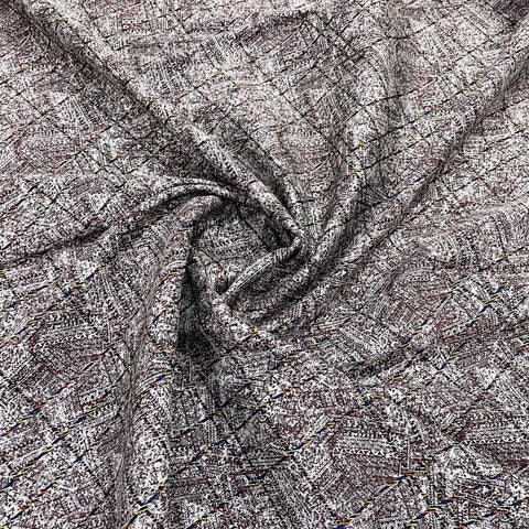 Multicolor Stripe Handloom Brocade Fabric