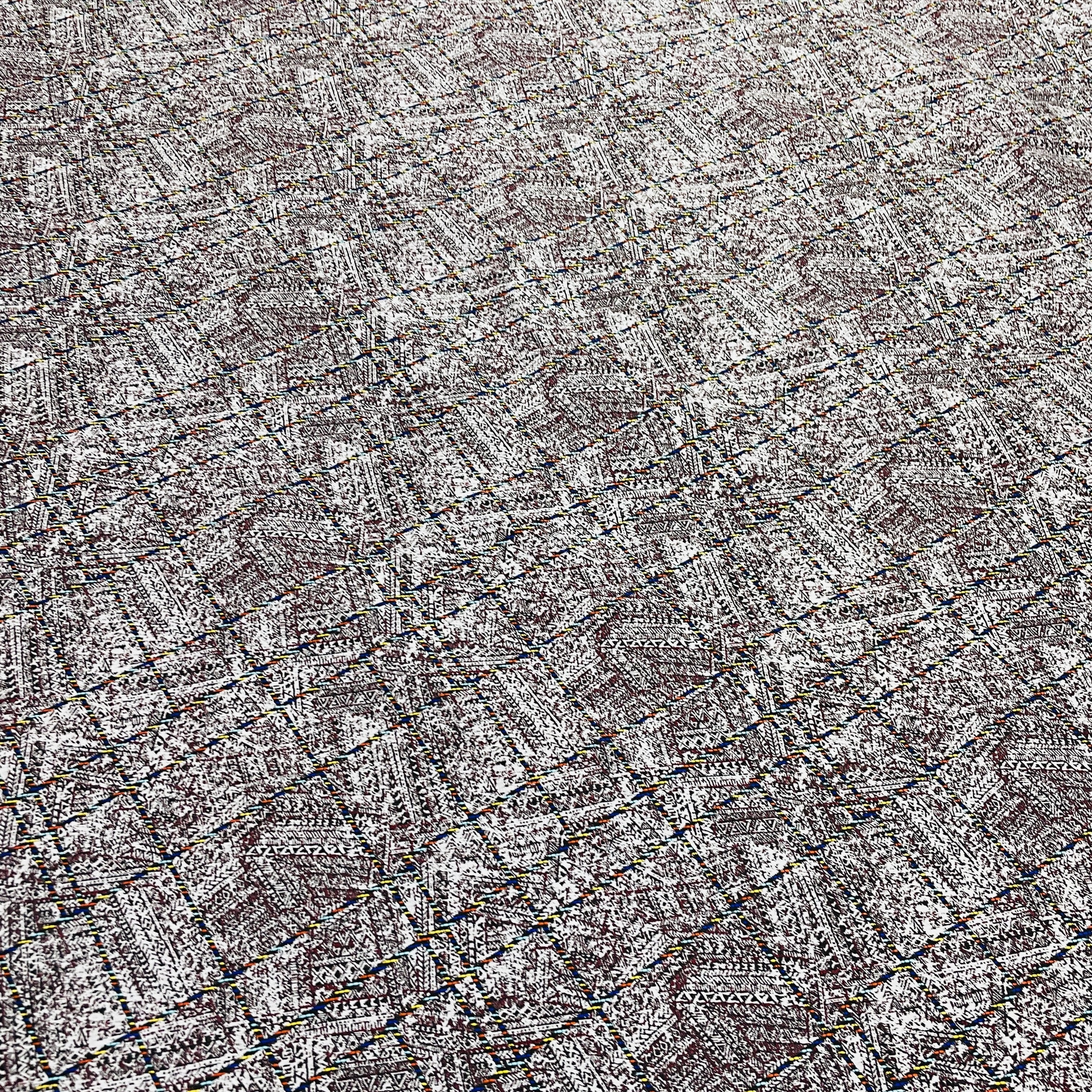 Multicolor Stripe Handloom Brocade Fabric - TradeUNO