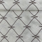 Off White Abstract Embroidery Russian Silk