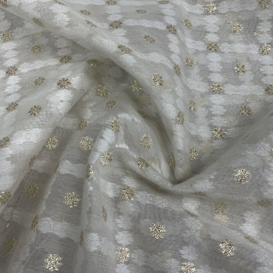 Green & Orange Floral Print Modal Satin Fabric