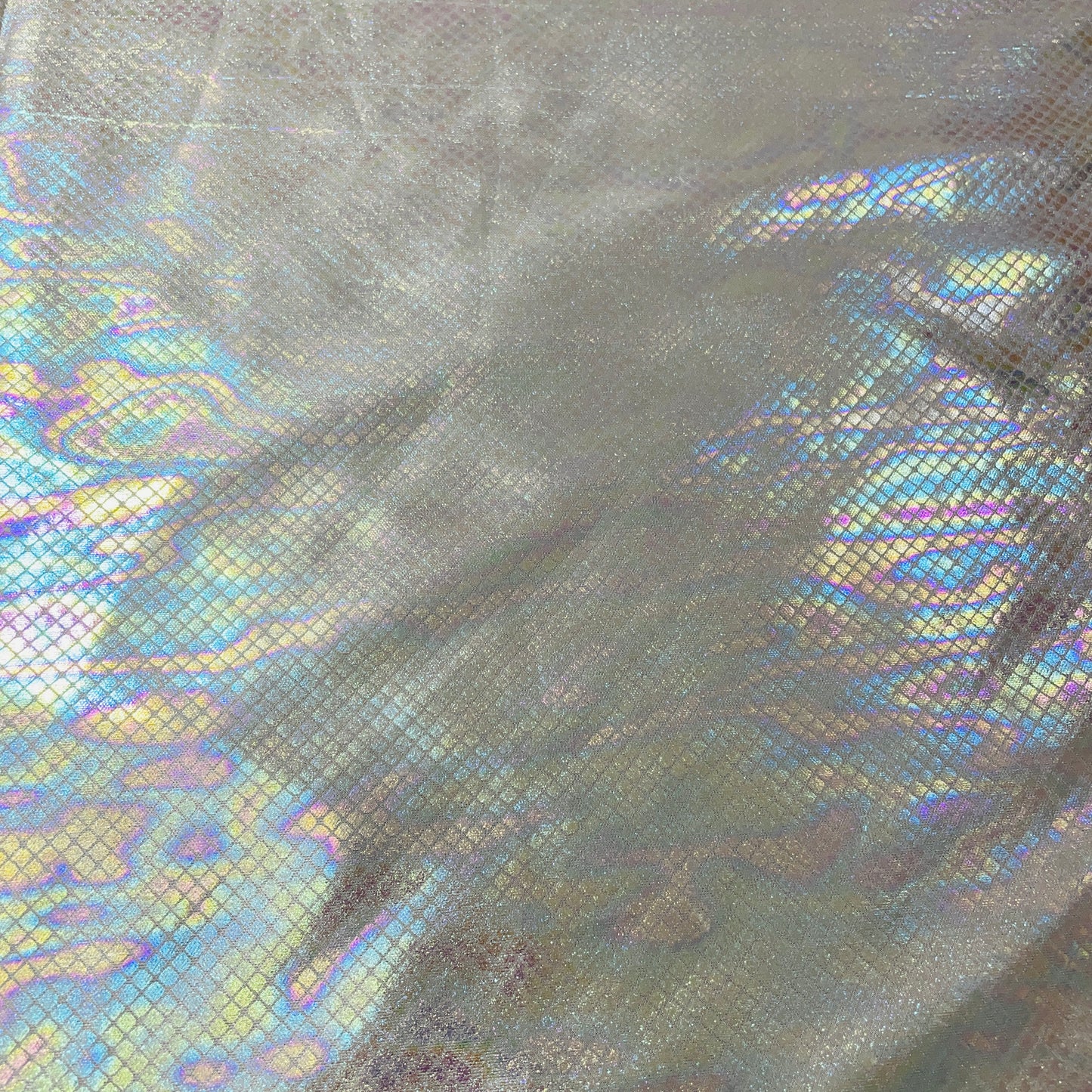 Grey Geometerical D Rainbow With Lurex Knit Lycra Fabric - TradeUNO