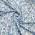 Blue & White Brocade Jacquard Fabric