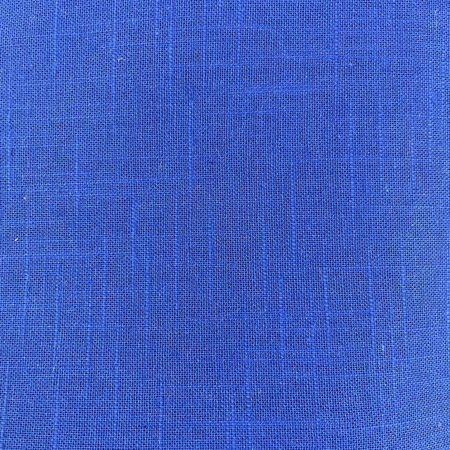 Exclusive Cotton Linen Slub Blue Solid Fabric 