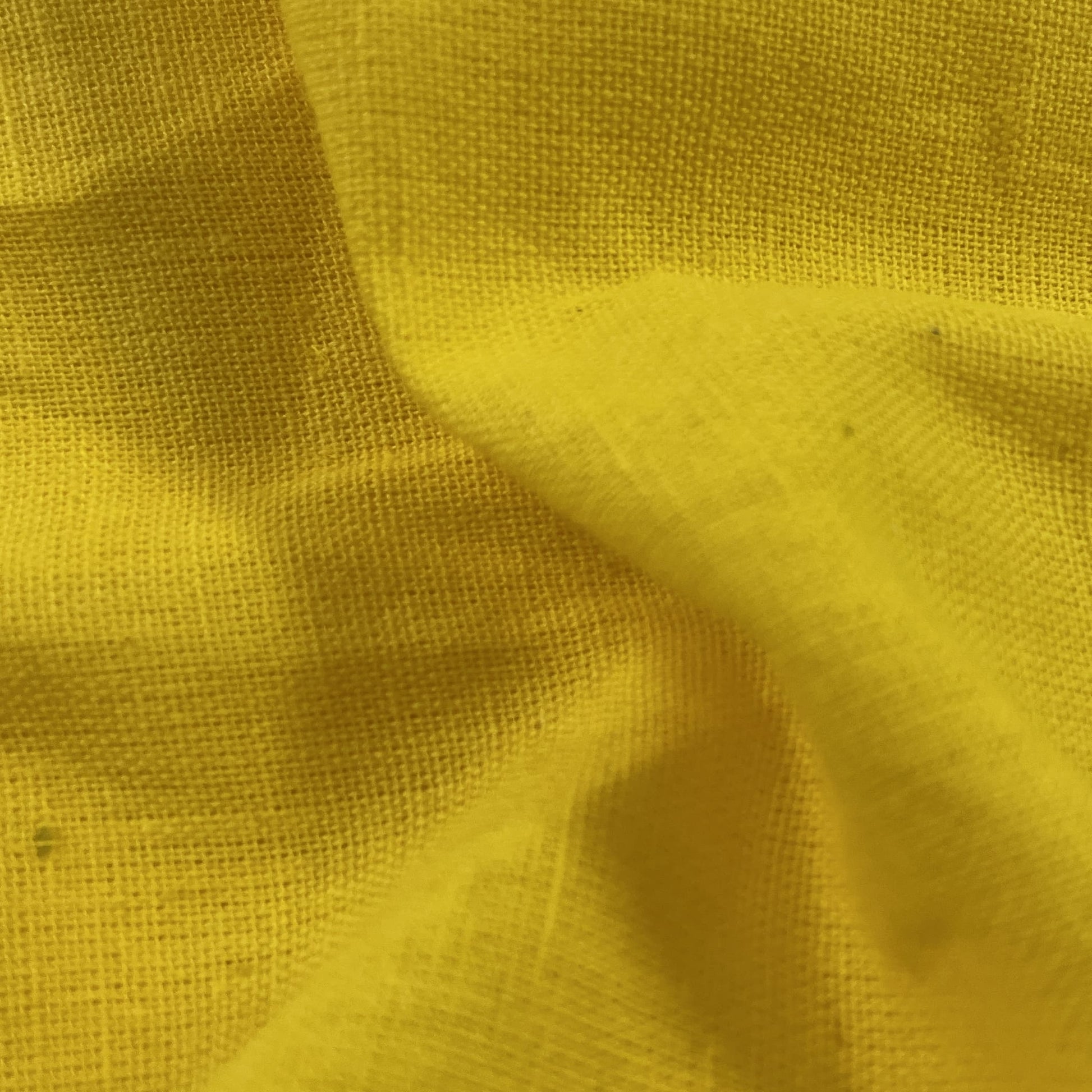 Exclusive Cotton Linen Slub Yellow Solid Fabric 