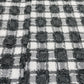 White & Black Check Denim Fabric