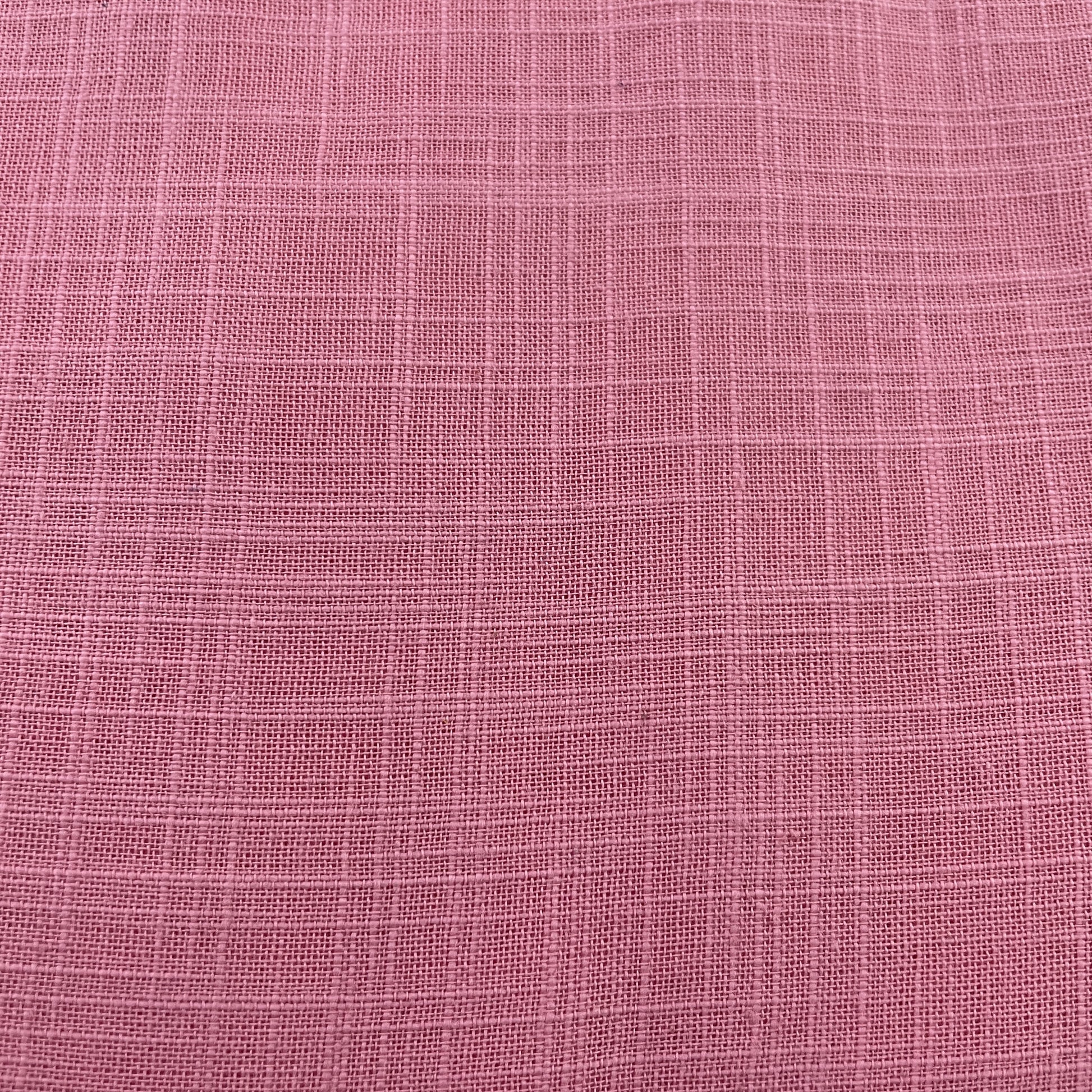 Exclusive Cotton Linen Slub Light Pink Solid Fabric 