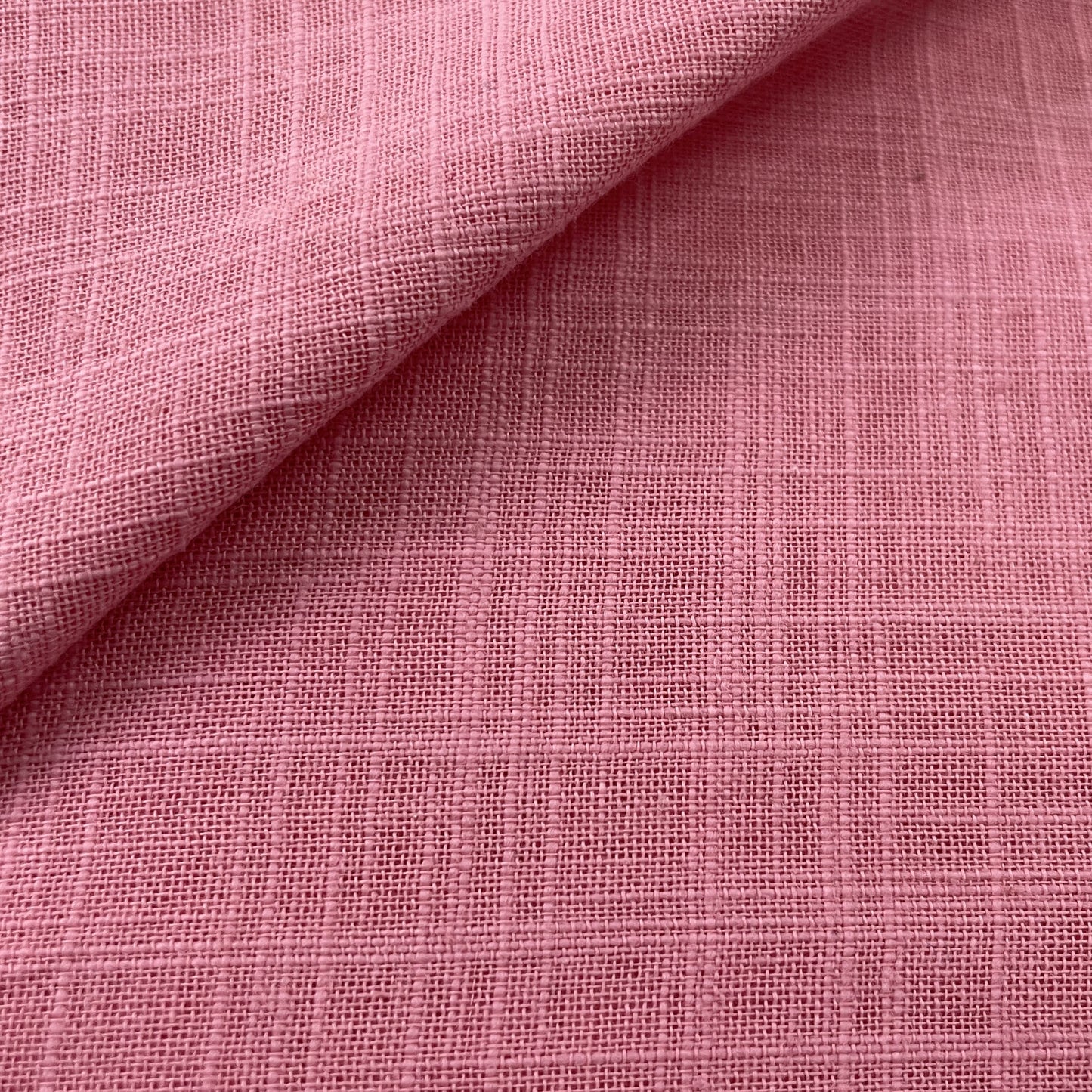 Exclusive Cotton Linen Slub Light Pink Solid Fabric 