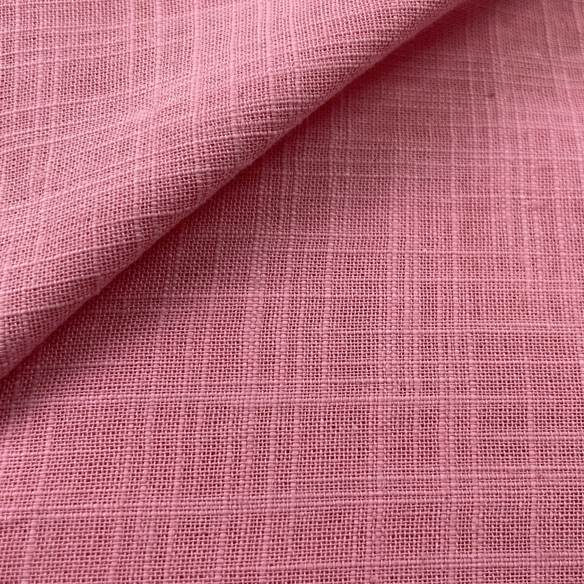 Exclusive Cotton Linen Slub Light Pink Solid Fabric 