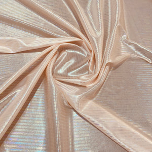 Peach Pink Stripes 3D Rainbow With Lurex Knit Lycra - TradeUNO