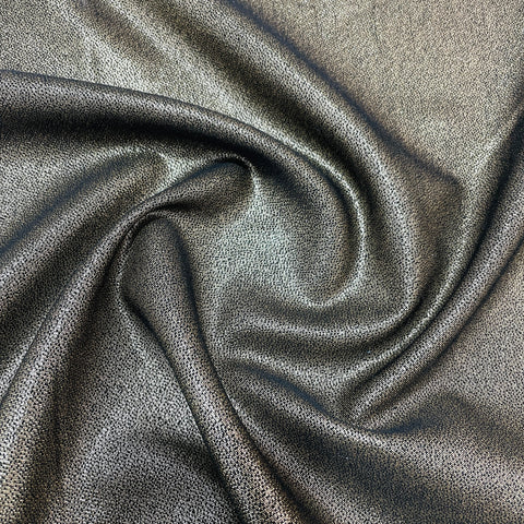 Black Golden Foil Lycra Cotton Satin Fabric - TradeUNO