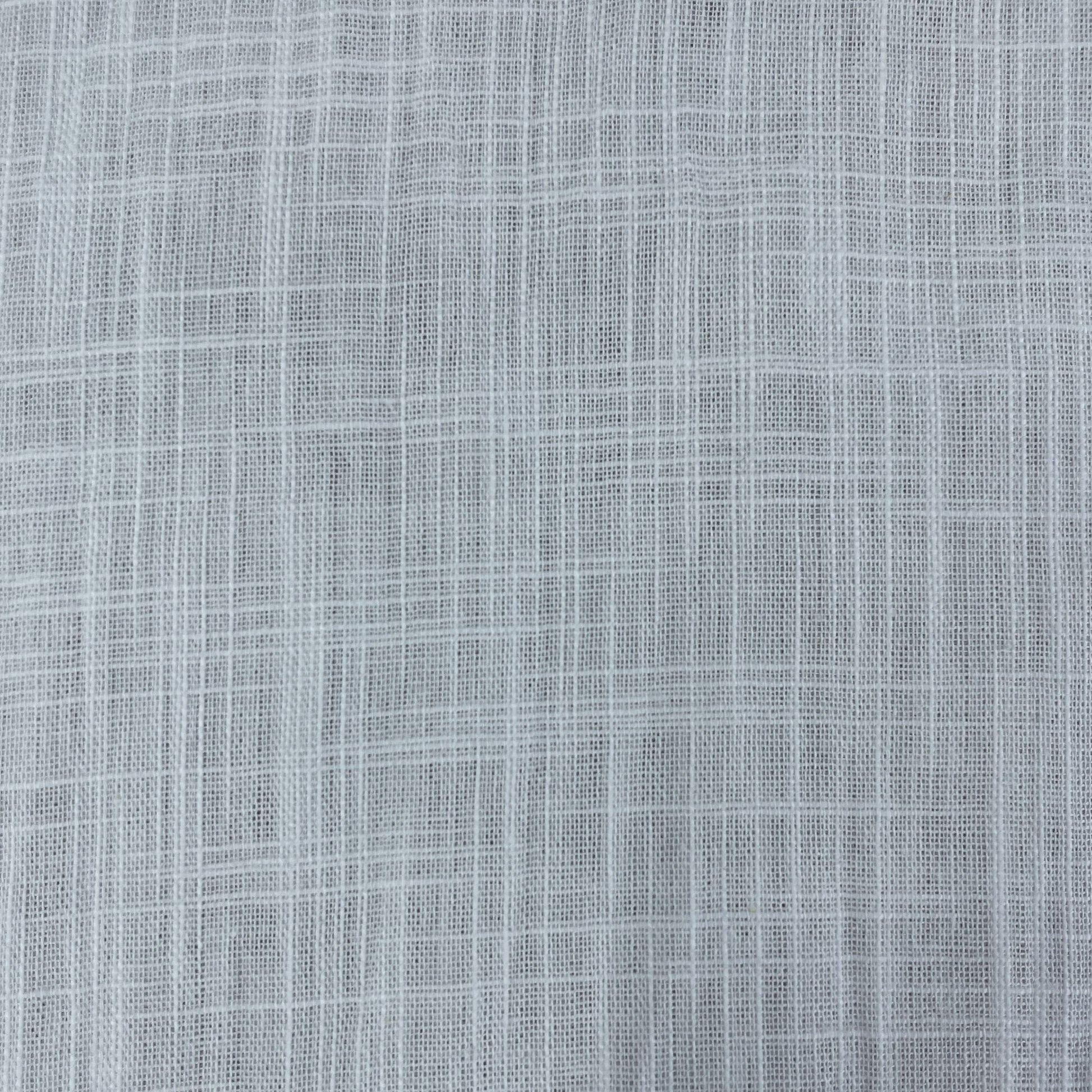 Exclusive Cotton Linen Slub White Solid Fabric
