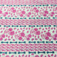 White Pink Floral Print Muslin Fabric - TradeUNO