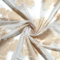 Peach Pink Floral Organza Jacquard Fabric