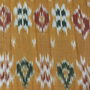 Exclusive Cotton Light Yellow Ikat Fabric