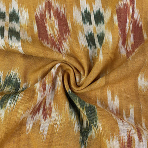 Exclusive Cotton Light Yellow Ikat Fabric