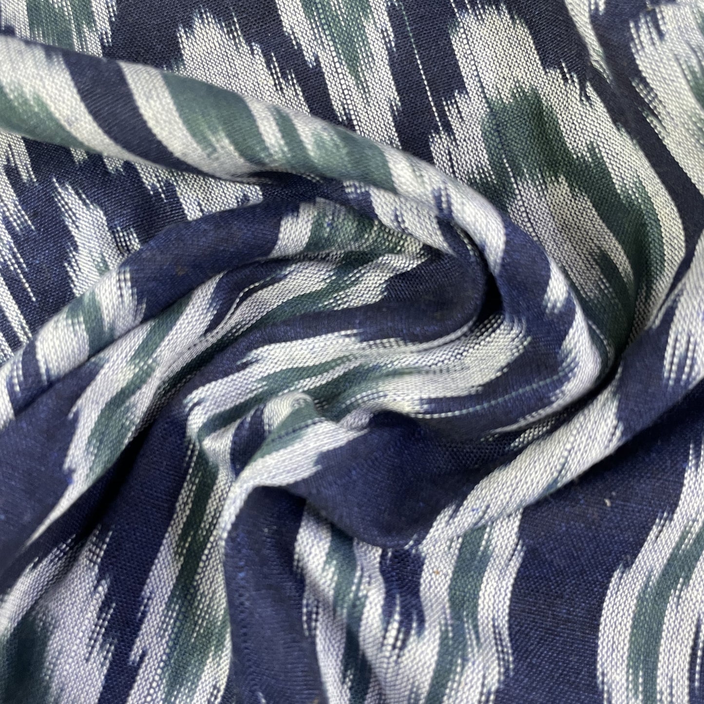 Exclusive Cotton Blue Ikat Fabric