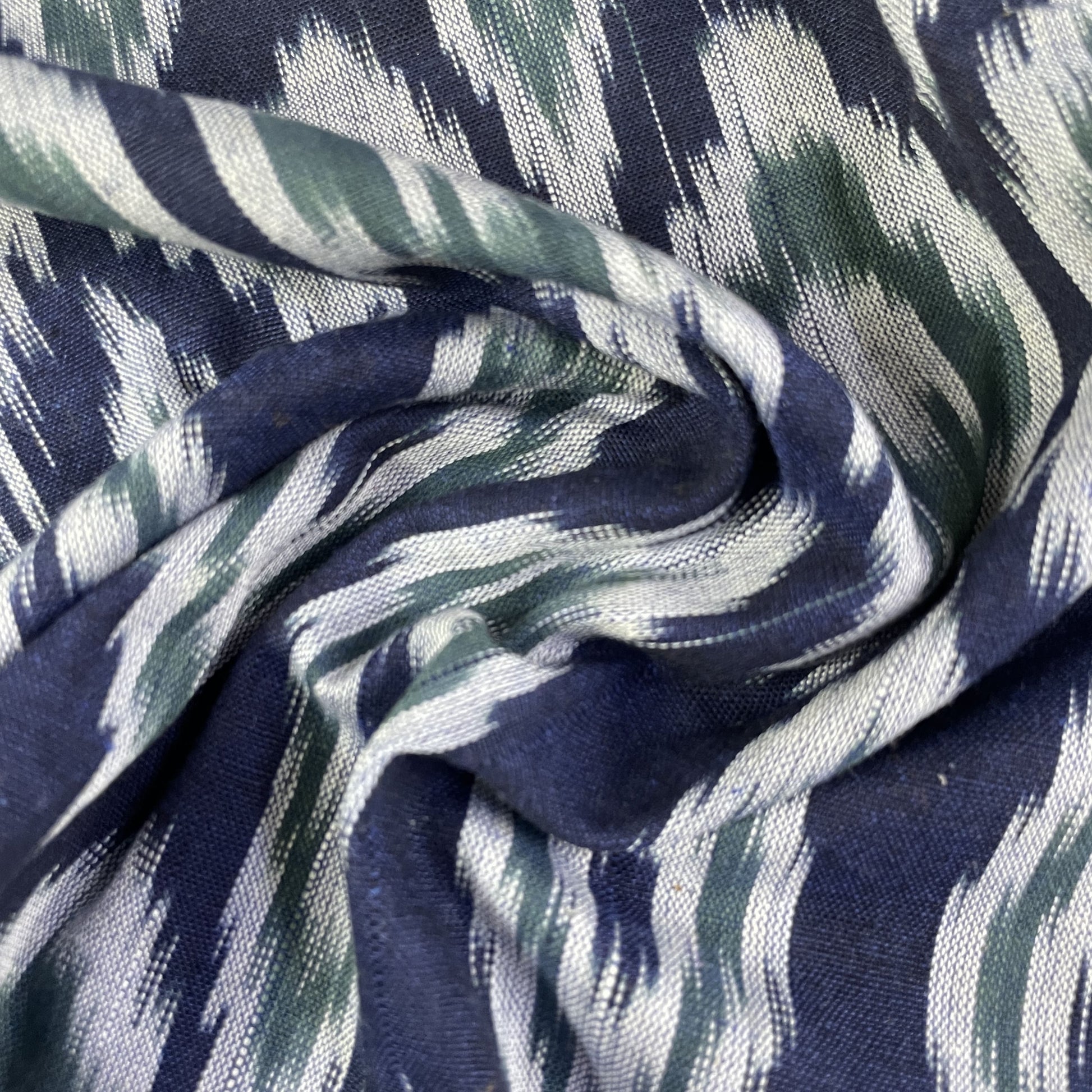 Exclusive Cotton Blue Ikat Fabric