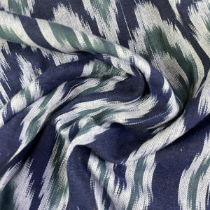 Exclusive Cotton Blue Ikat Fabric