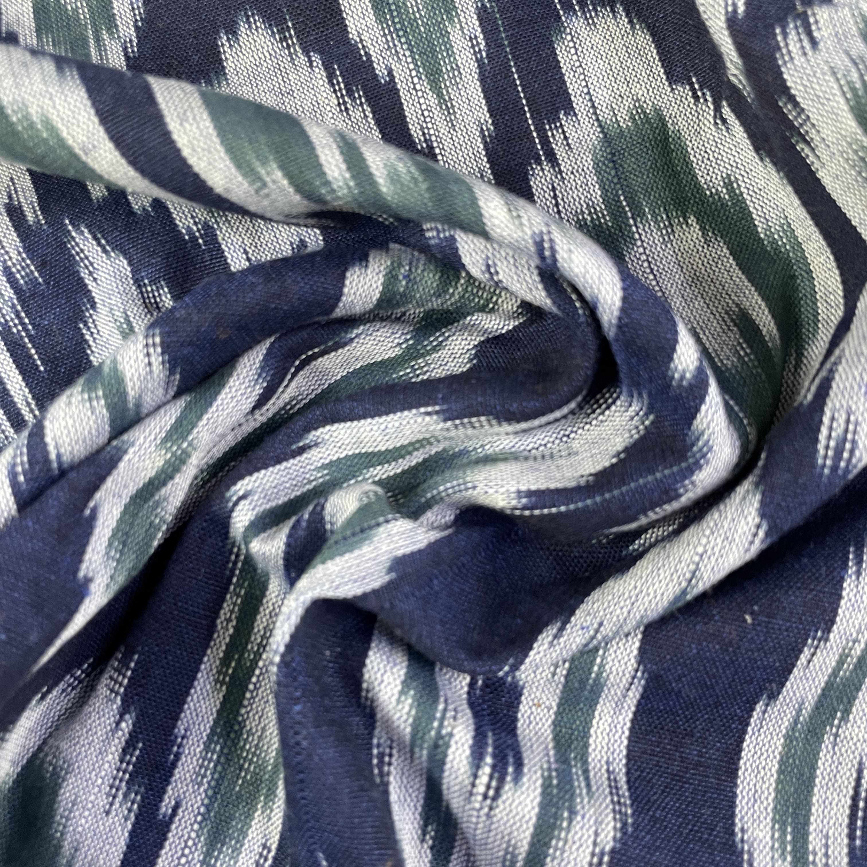 Exclusive Cotton Blue Ikat Fabric