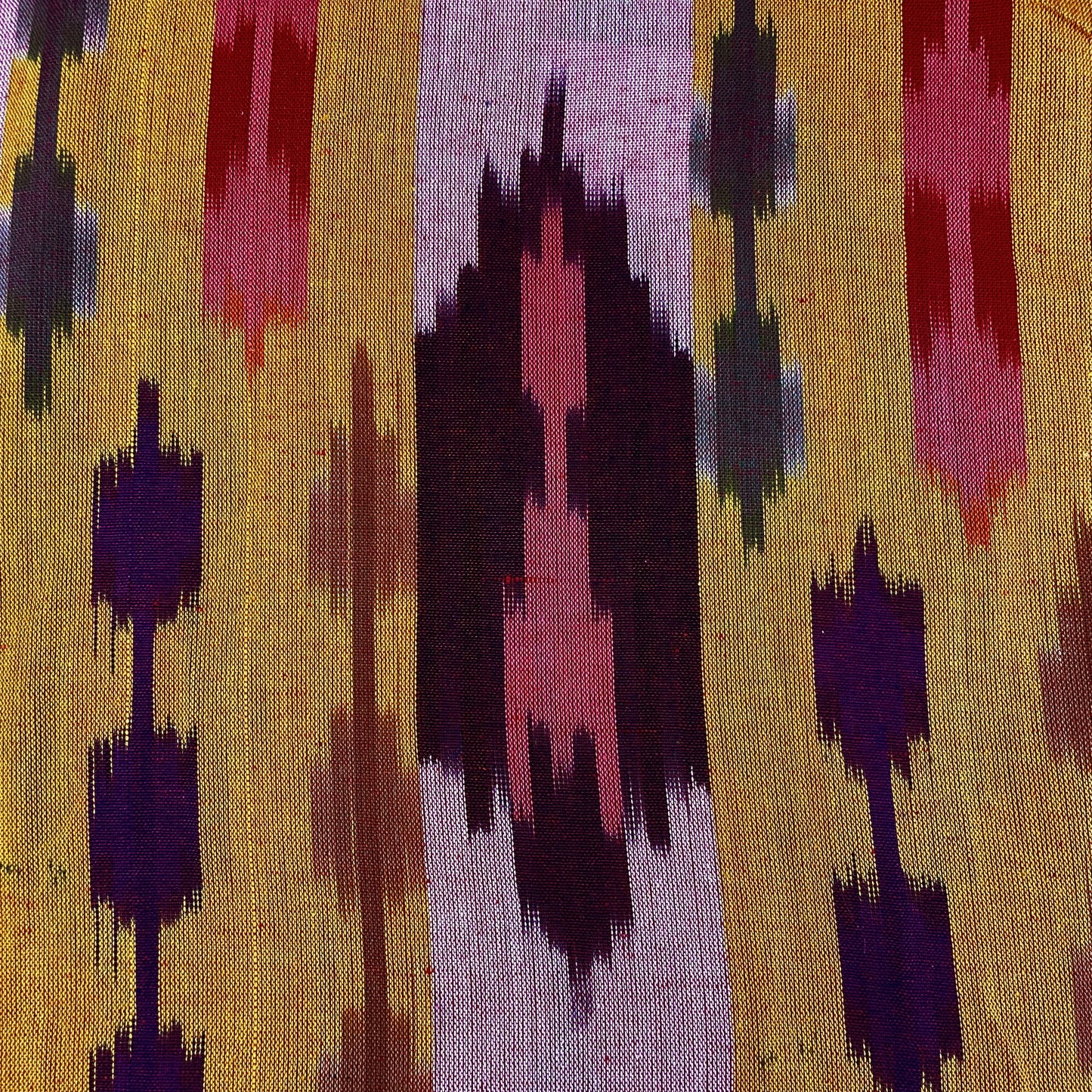 Exclusive Cotton Mustard Yellow Ikat Fabric