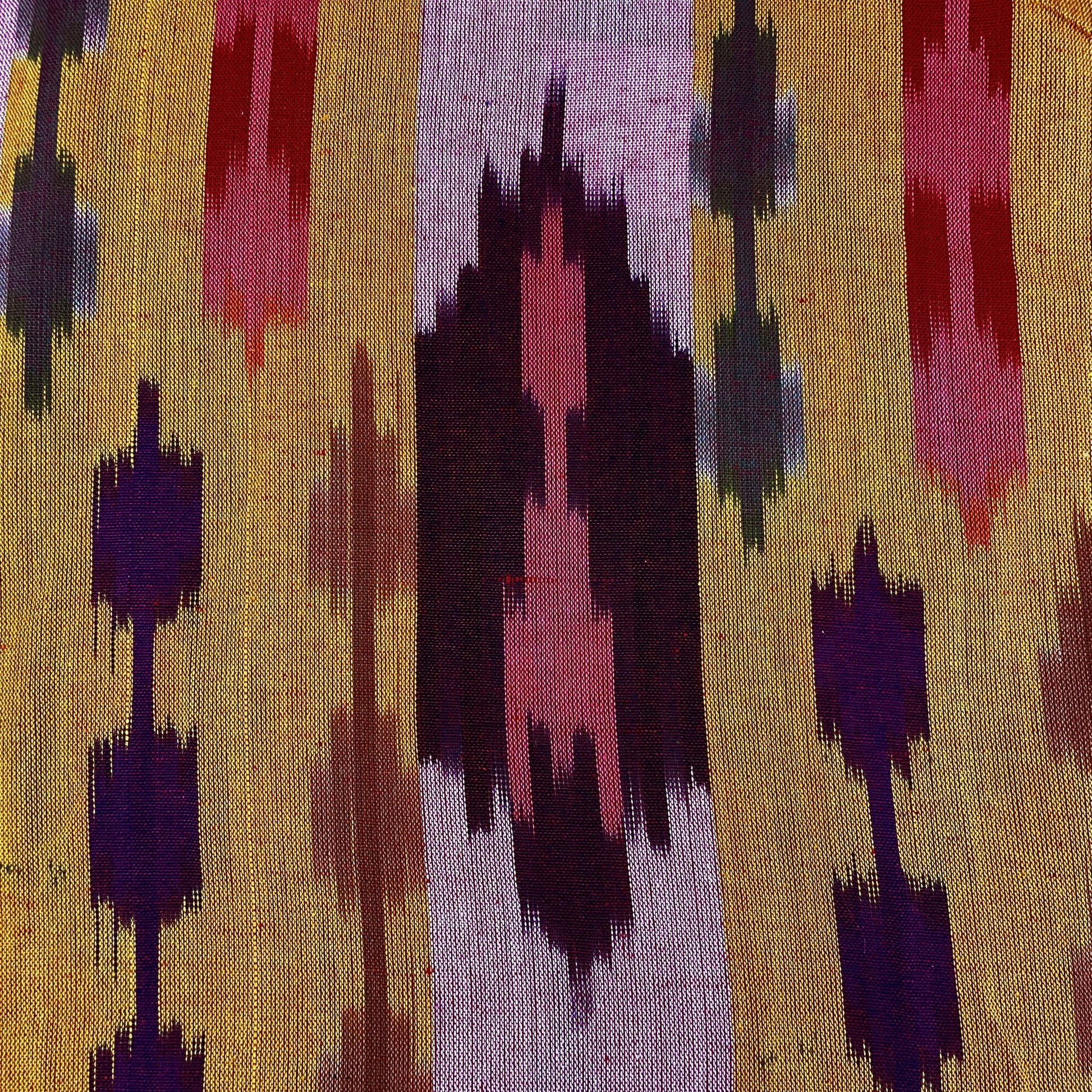 Exclusive Cotton Mustard Yellow Ikat Fabric