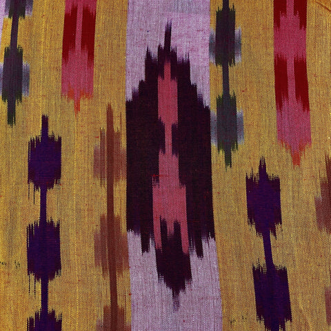 Exclusive Cotton Mustard Yellow Ikat Fabric
