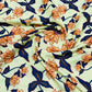 Light Green Orange Hakokai Batik Print Muslin Fabric - TradeUNO
