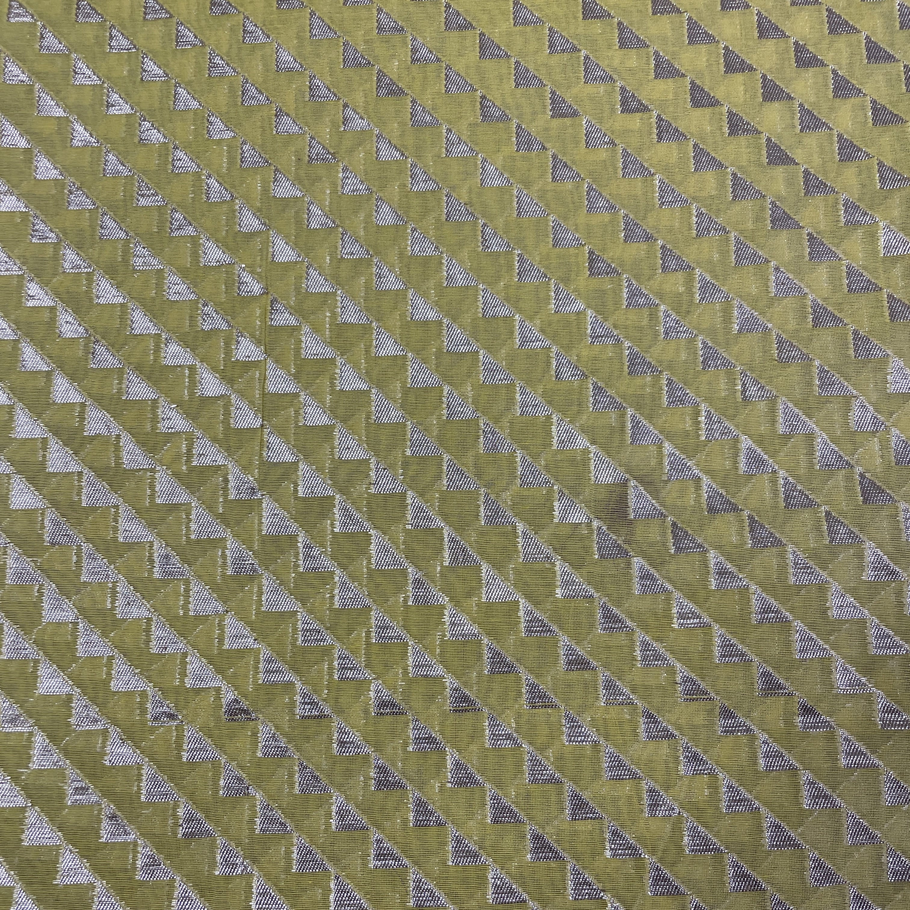 Premium Cotton Katwar Patola Yellow Geometricall Jacquard Fabric