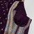 Premium Wine Thread Sequence Embroidery Velvet Suit Set With Dupatta