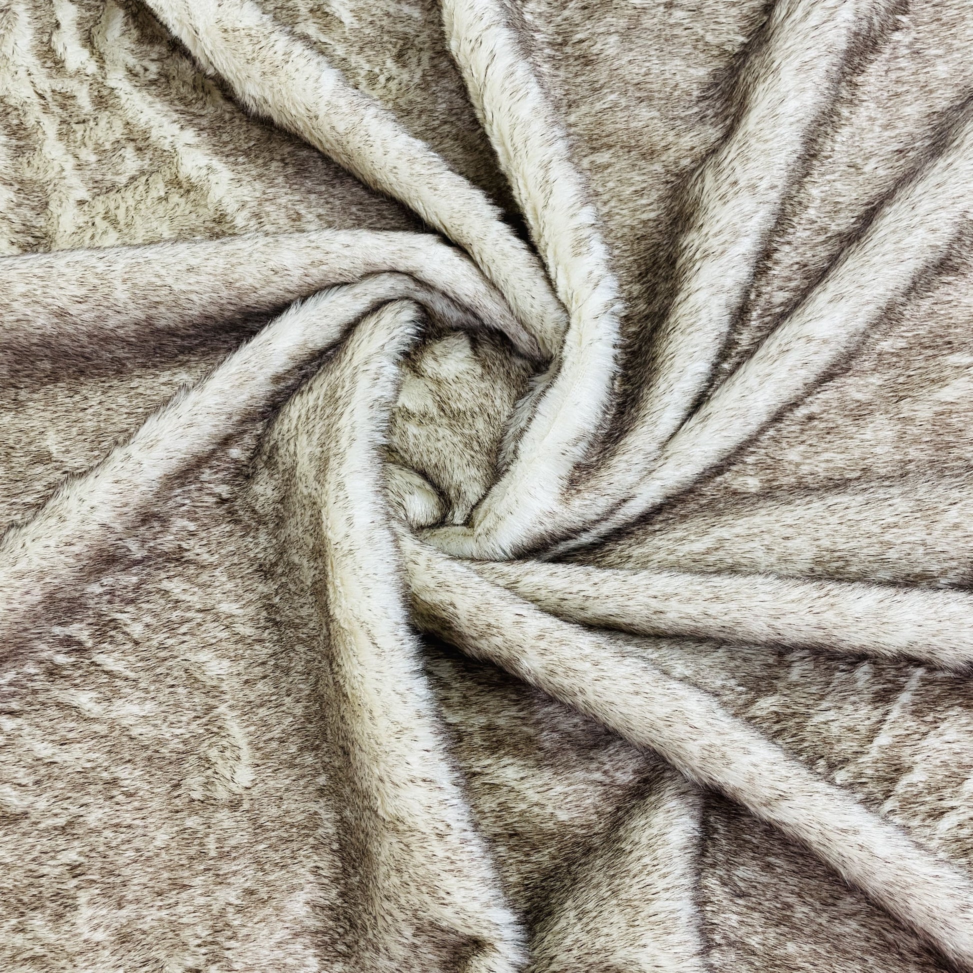 Brown Solid Fur Fabric