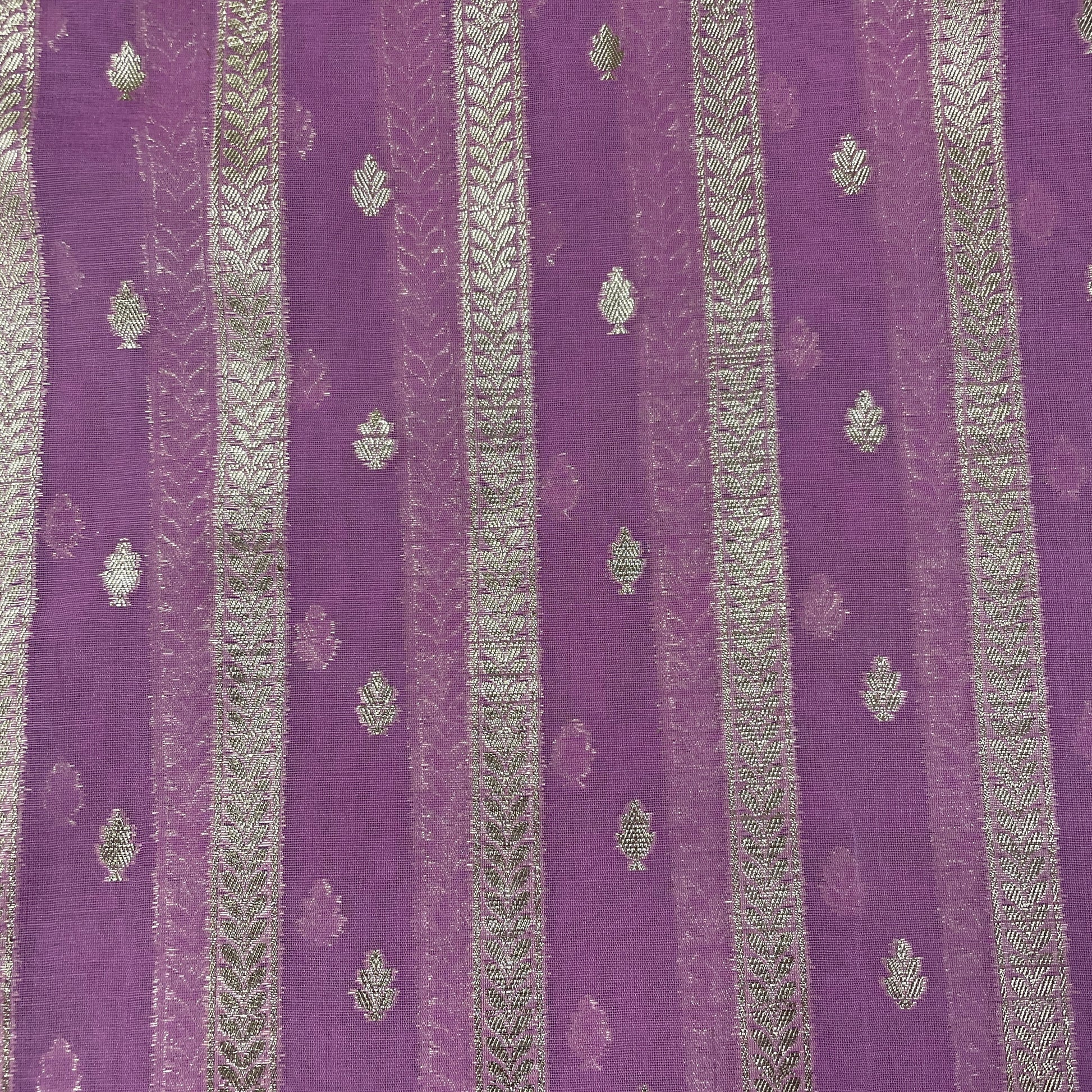 Premium Cotton Katwar Patola Pink Zari Floral Traditional Jacquard Fabric
