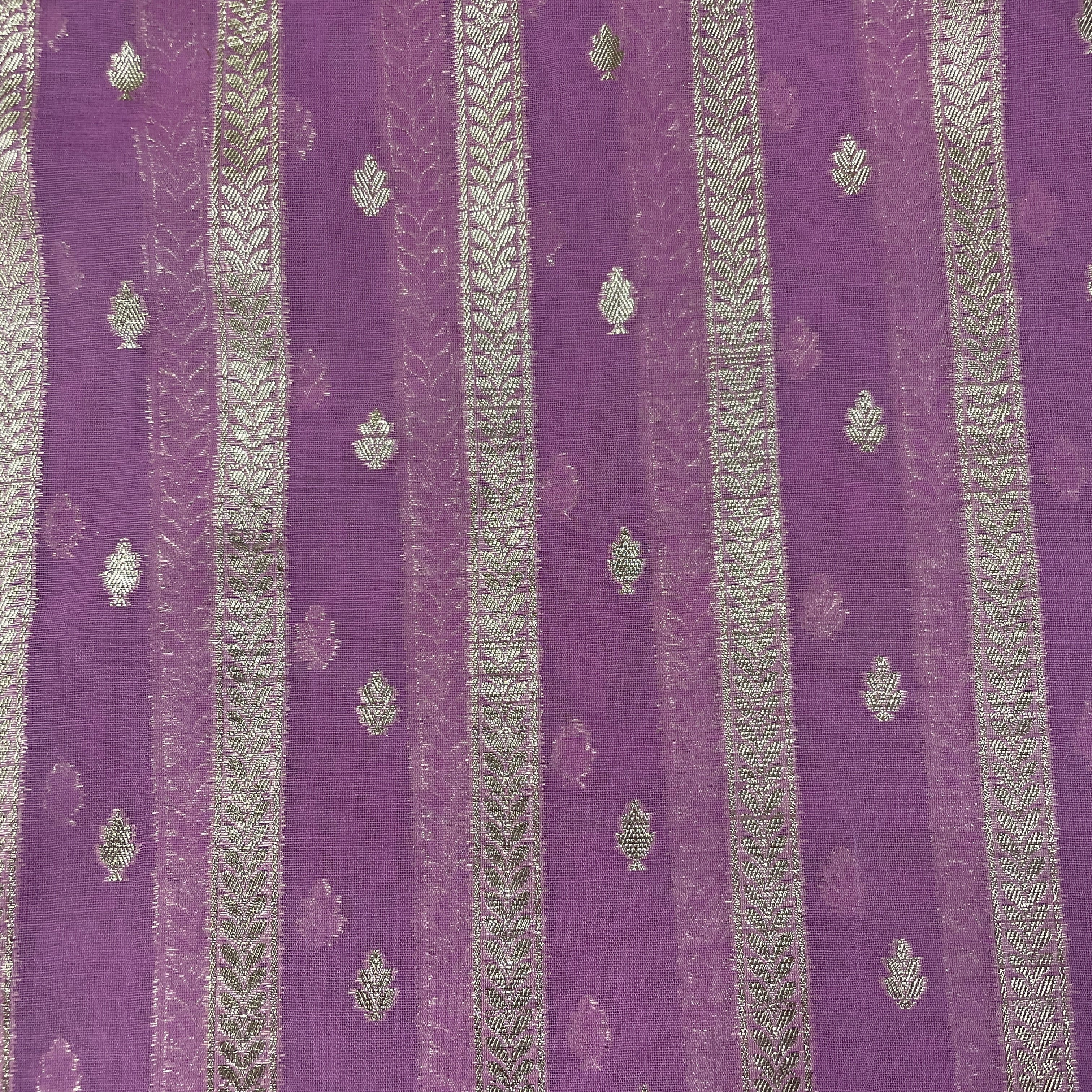 Premium Cotton Katwar Patola Pink Zari Floral Traditional Jacquard Fabric