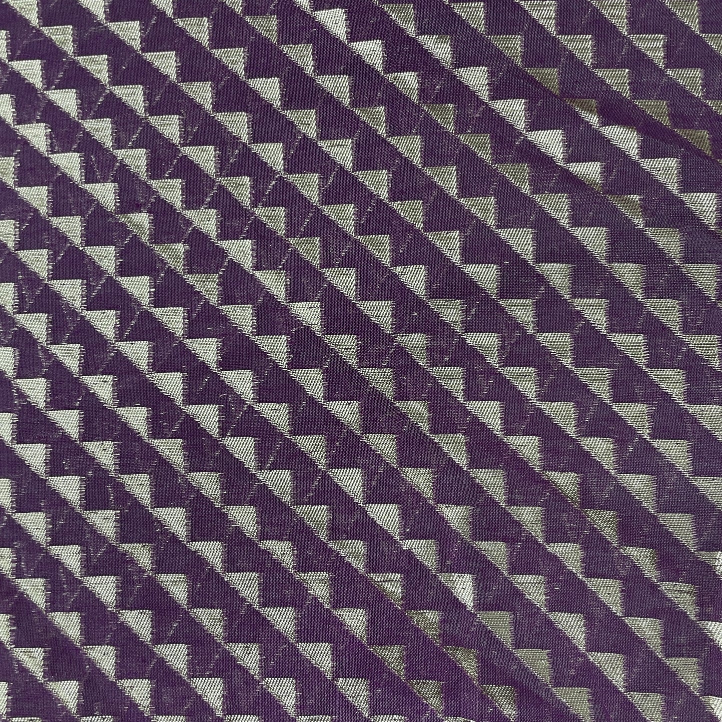 Premium Cotton Katwar Patola Purple Geometricall Jacquard Fabric