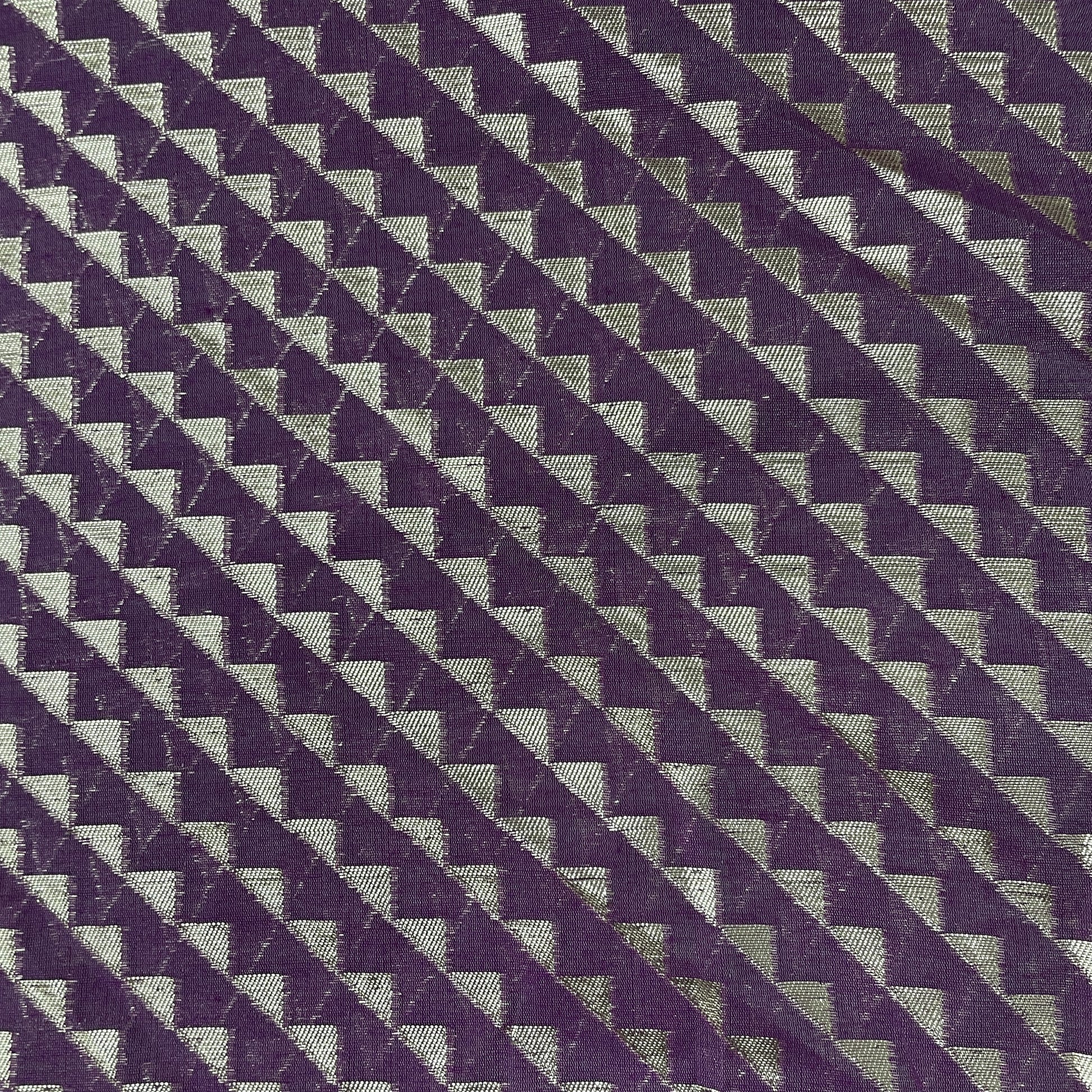 Premium Cotton Katwar Patola Purple Geometricall Jacquard Fabric