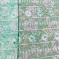 Green & White Thread Embroidery Imported Organza Chiffon Fabric - TradeUNO