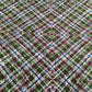 Blue Green Chevron Embossed Satin Fabric