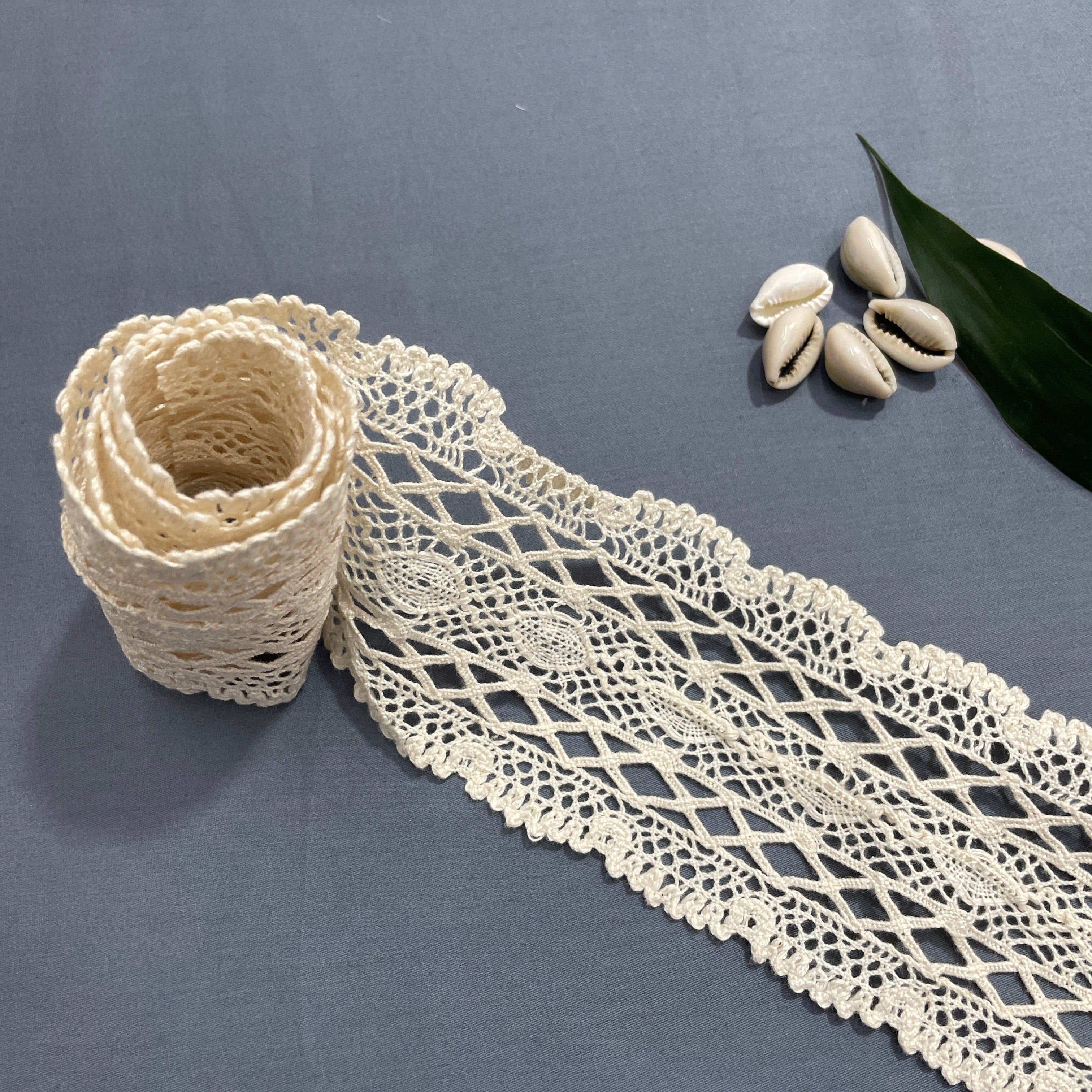 Off Cream Dyeable Cotton Lace - TradeUNO
