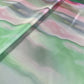 Exclusive Green Multicolor Abstract Print Armani Satin Fabric