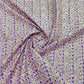 Pink & Brown Embossed Satin Fabric