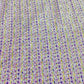 Pink & Brown Embossed Satin Fabric